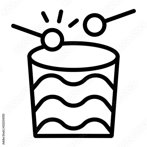 Carnival Drums Vector Line Icon Design