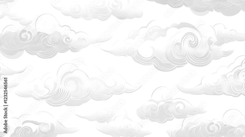 Abstract Asian-style cloud pattern background Abstract Asian-style cloud pattern background