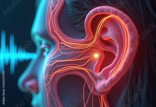 Human Auditory System: Inner Ear Anatomy and Nerve Pathways