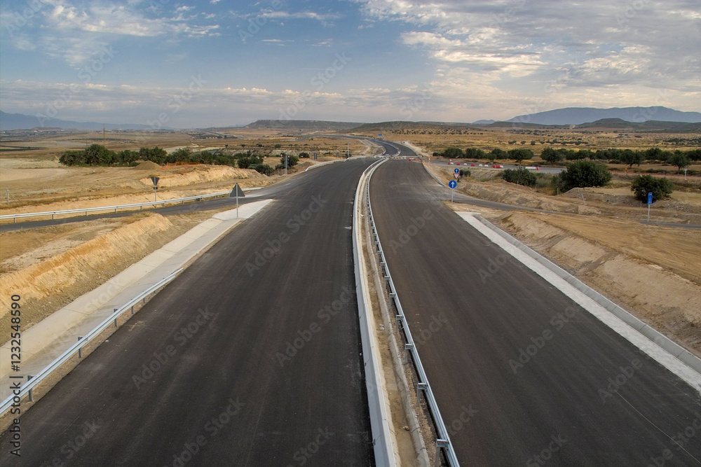 Construction of autovia dual carriageway Construction of autovia dual carriageway