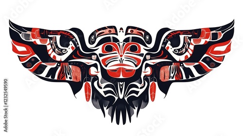 Indigenous Eagle Design; Artistic; Tribal; Wings; Cultural photo