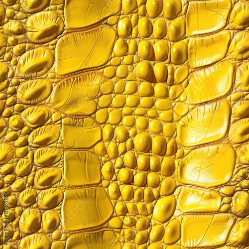 Yellow crocodile leather imitation as seamless repeating texture pattern 2