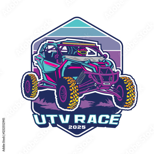 UTV Buggy Extreme Adventure Race Sport vector illustration, good for team  and racing club logo also t shirt design