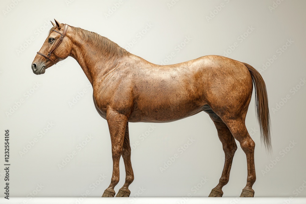 Fototapeta premium Stunning Digital Realistic Horse Portrait Artwork for Editorial or Commercial Use