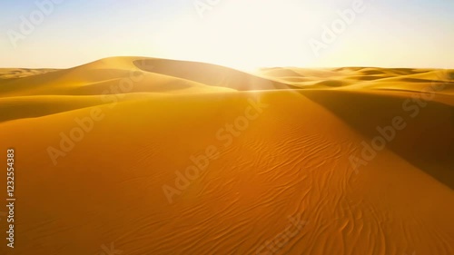 Golden Sand Dunes Under the Blazing Sun - made with Generative AI