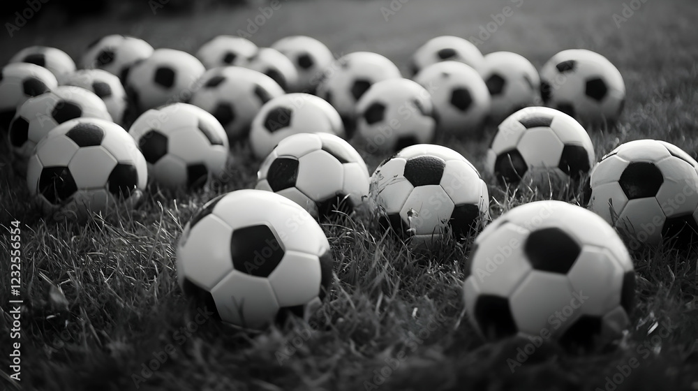 soccer ball on grass soccer ball on grass