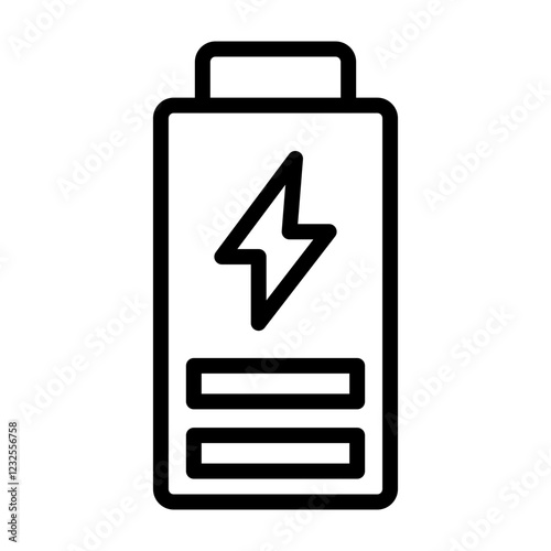 Battery Vector Line Icon Design