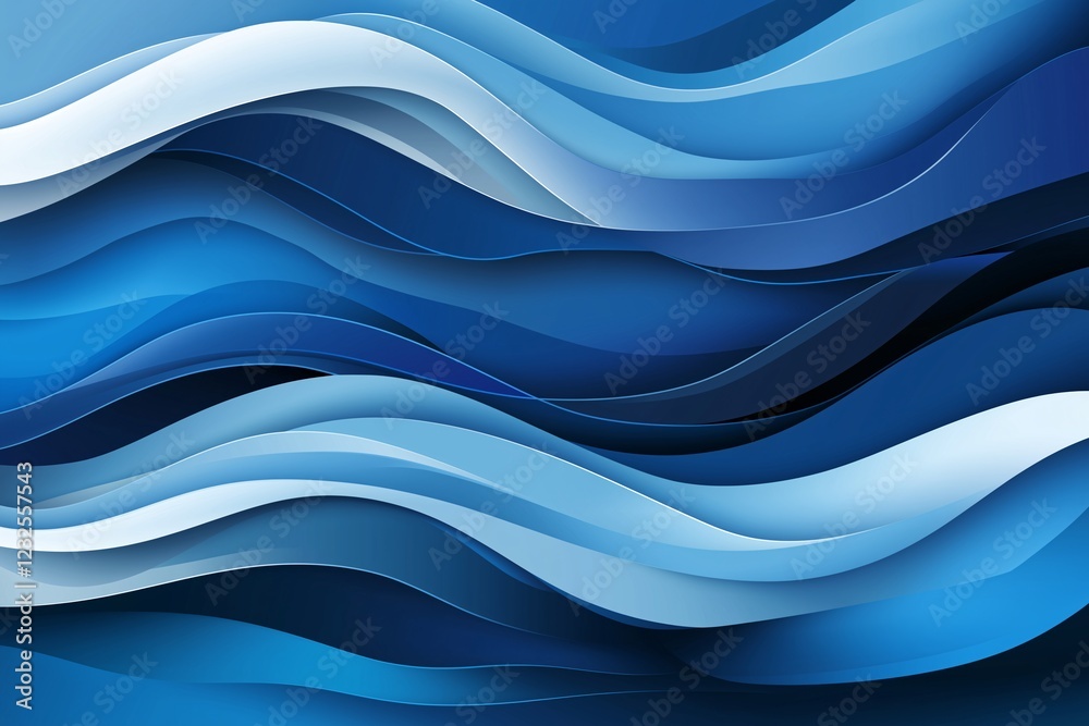 Abstract blue waves layered design. Abstract blue waves layered design.