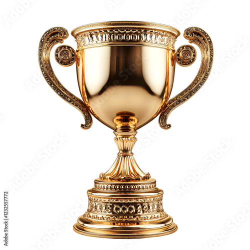 Elegant Gold Trophy Cup Award Winner s Prize Achievement Symbol Success