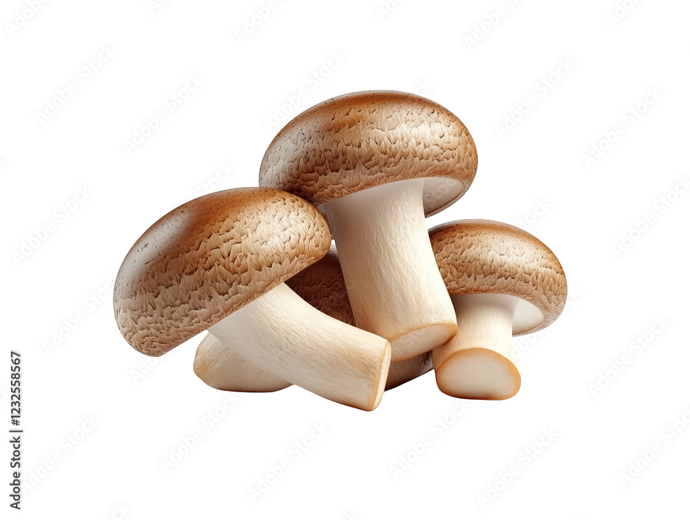 Illuminated forest fungi, a closeup view of mushrooms on dark backdrop closeup Illuminated forest fungi, a closeup view of mushrooms on dark backdrop closeup