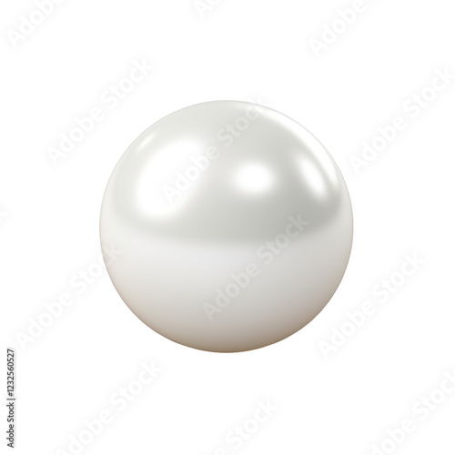 Loose white pearl on a white background transparent png