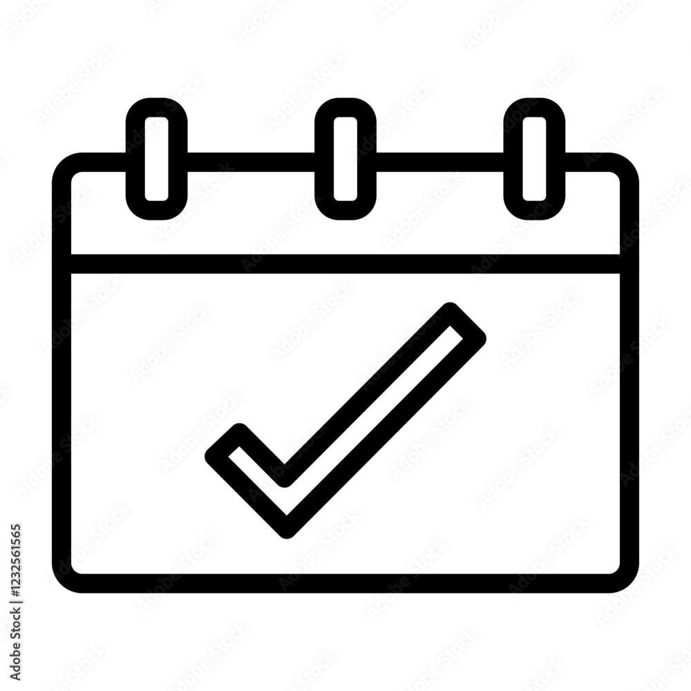 Calendar Today Vector Line Icon Design Calendar Today Vector Line Icon Design