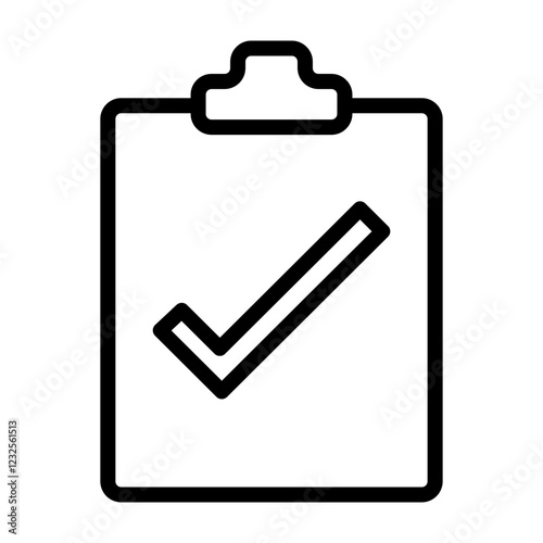 Assignment Turned In Vector Line Icon Design
