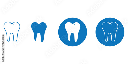 Print  Tooth vector icon. Set of teeth for medical logo design. Tooth black illustration . 1176