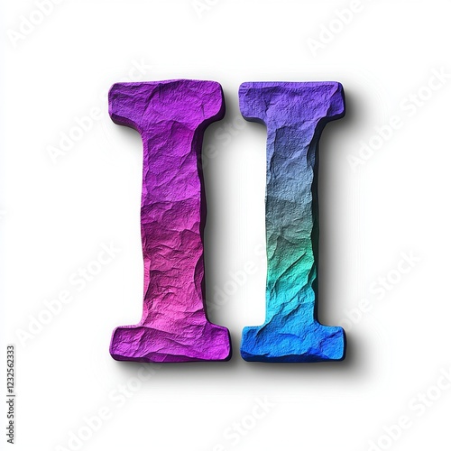 Wallpaper Mural Colorful Roman Numeral Two Stone Texture Design Element Torontodigital.ca