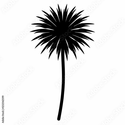 Salsify Plant Silhouette Clean Vector Art