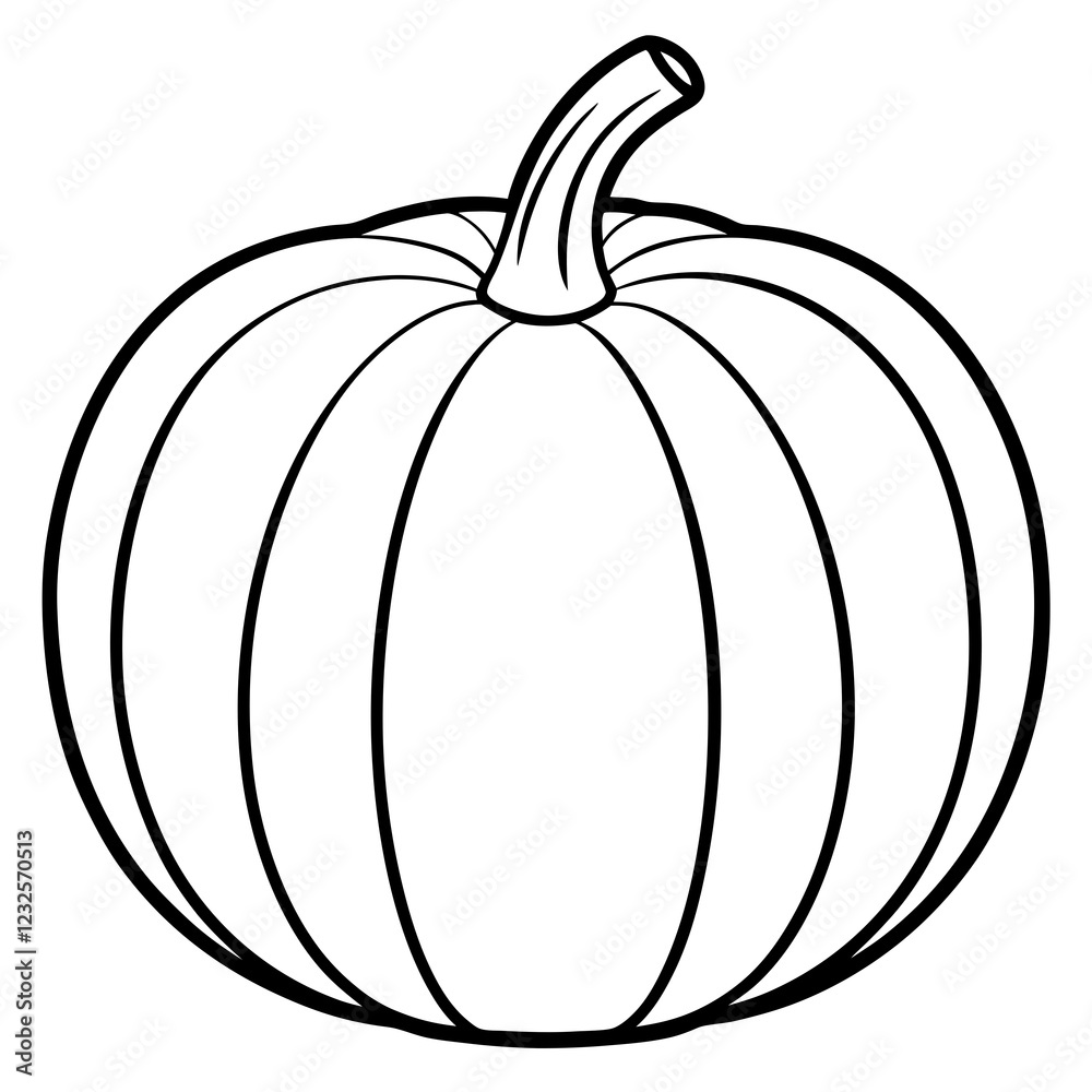 Single Stroke Pumpkin Vector Design Single Stroke Pumpkin Vector Design