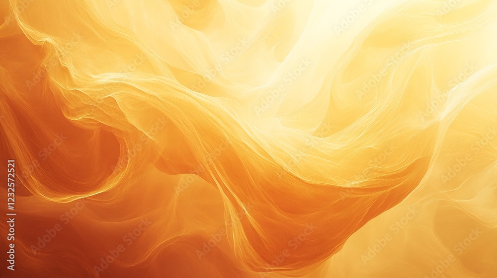 Golden Abstract Swirls Warm Light Background. AI Generated Golden Abstract Swirls Warm Light Background. AI Generated
