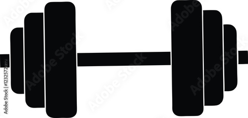 Dumbbell  black  silhouette icon,dumbbell  icon logo