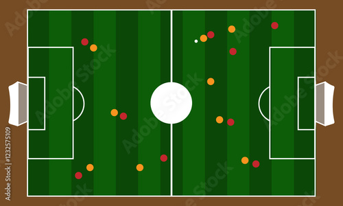 Football field liner icon, Football field  playground vector illustration, soccer design, Top view of football game field with  green background and white lines. soccer field. vector textures. eps10 