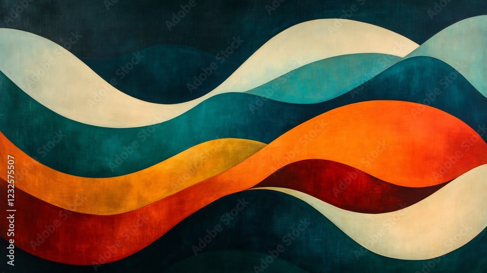 Abstract Warm Colored Waves Flowing Dynamically. AI Generated Abstract Warm Colored Waves Flowing Dynamically. AI Generated