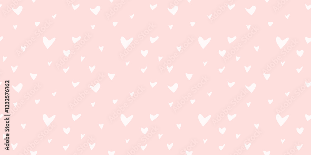 White Heart Seamless Pattern on pink Background. Love romantic theme. Pattern hearts with Love for Valentine's Day. Valentines day background. Vector abstract texture with small hearts White Heart Seamless Pattern on pink Background. Love romantic theme. Pattern hearts with Love for Valentine's Day. Valentines day background. Vector abstract texture with small hearts