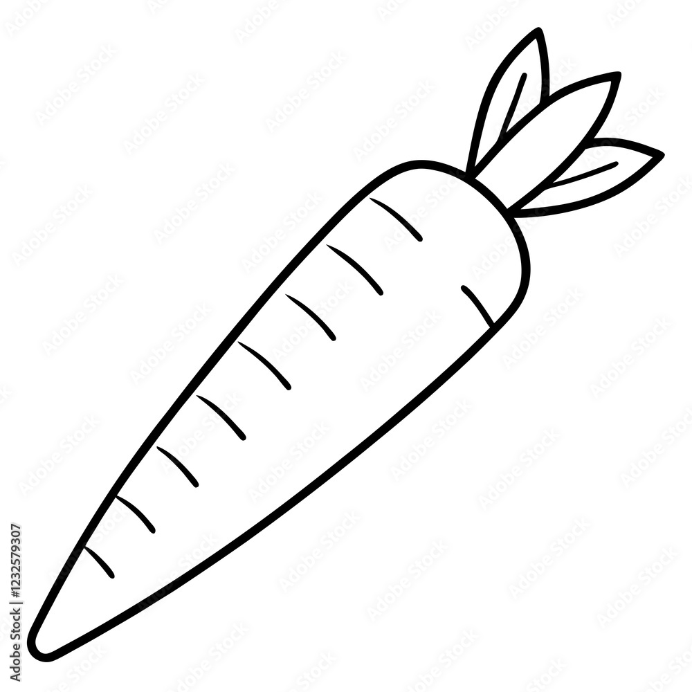 Sleek Black Carrot Silhouette Illustration Sleek Black Carrot Silhouette Illustration
