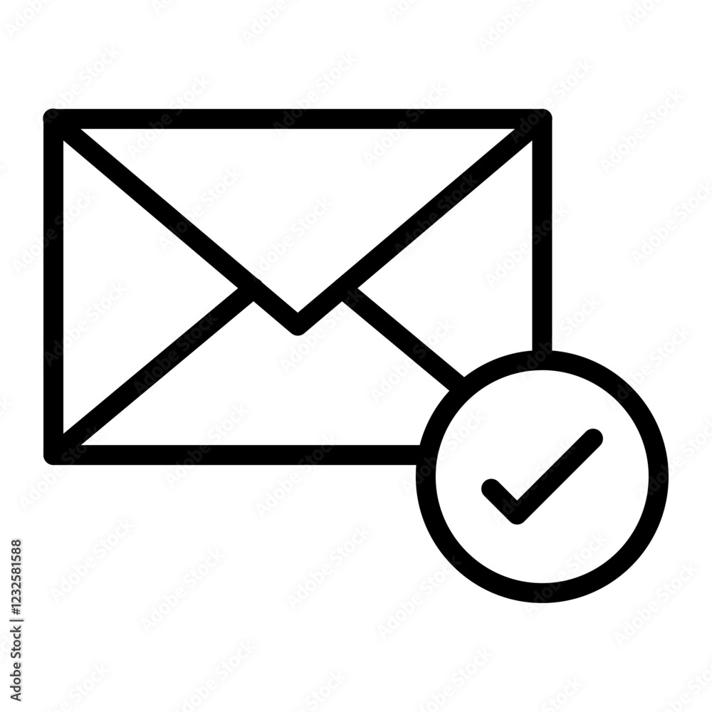Send Mail Vector Line Icon Design Send Mail Vector Line Icon Design