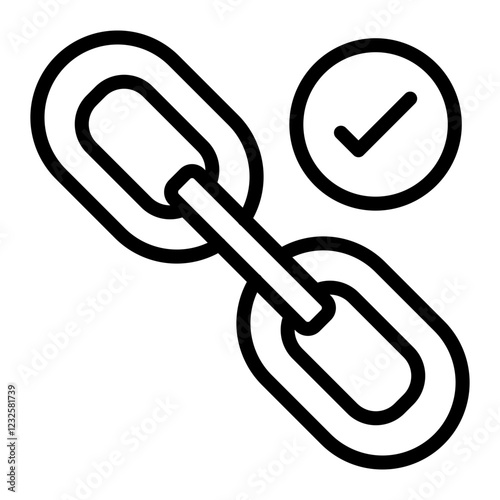 Hyperlink Vector Line Icon Design