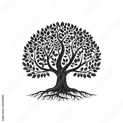 silhouette of tree