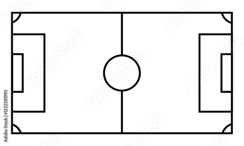 Football field liner icon, Football field  playground vector illustration, soccer design, Top view of football game field with  green background and white lines. soccer field. vector textures. eps10 