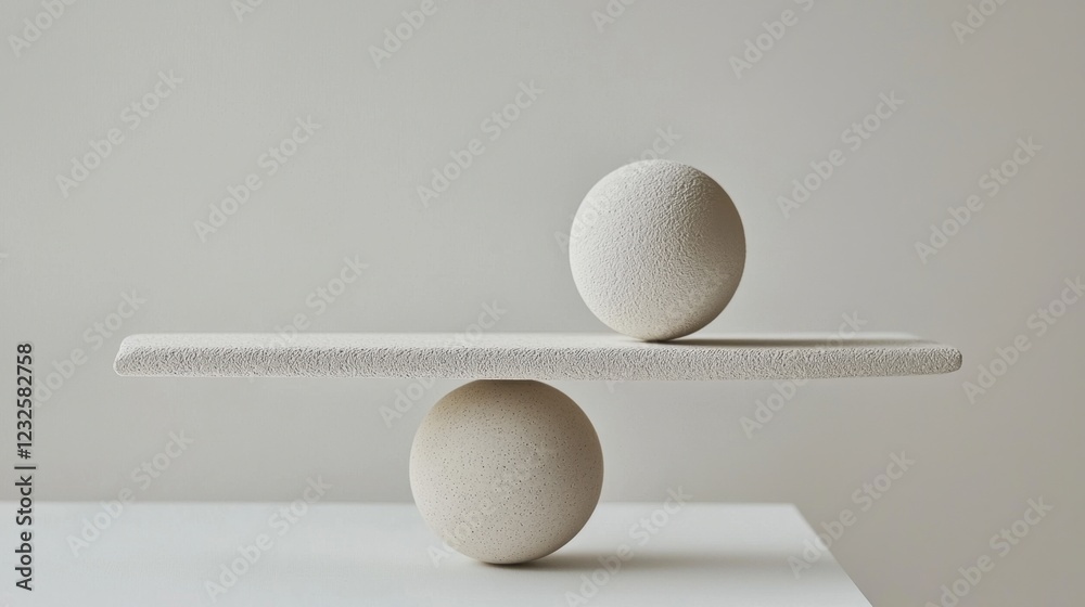 Minimalist Balance of Two Textured Spheres on a Simple Platform Minimalist Balance of Two Textured Spheres on a Simple Platform