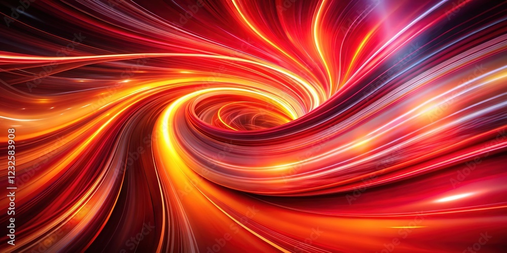 Obraz premium Dynamic red abstract background, soft flowing forms.