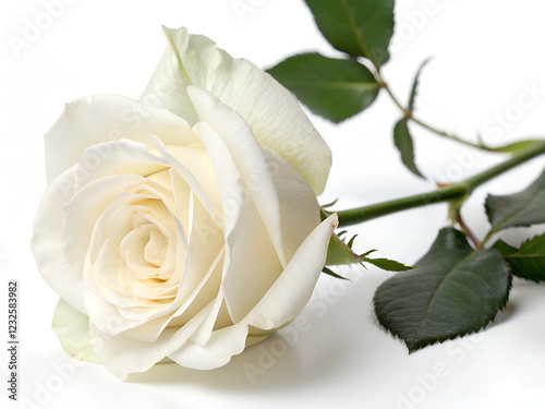single white rose