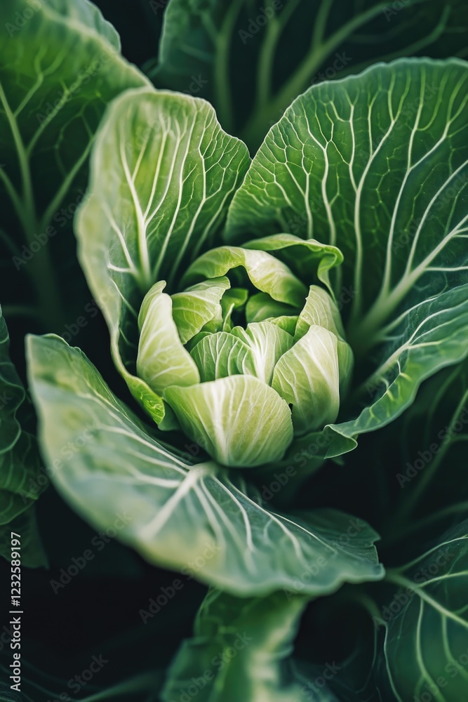 Obraz premium Green Cauliflower Head
