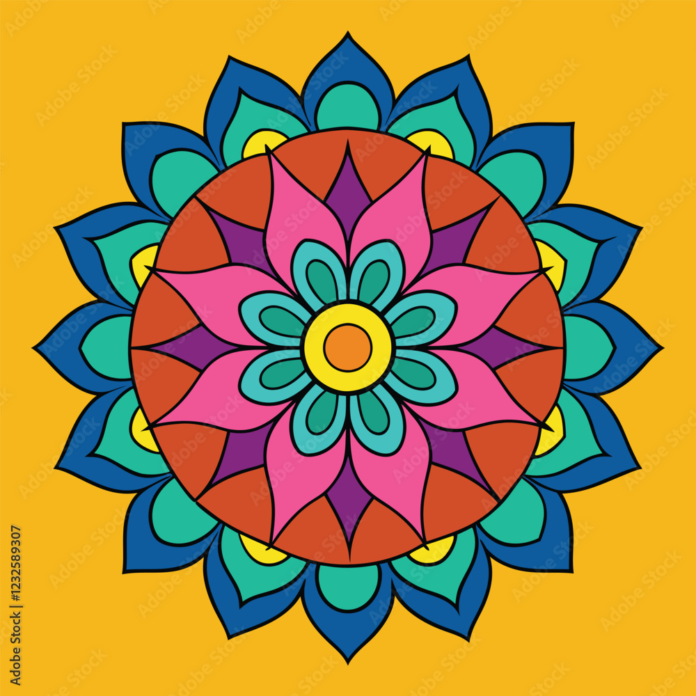 mandala silhouette vector illustration mandala silhouette vector illustration