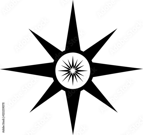 compass rose vector