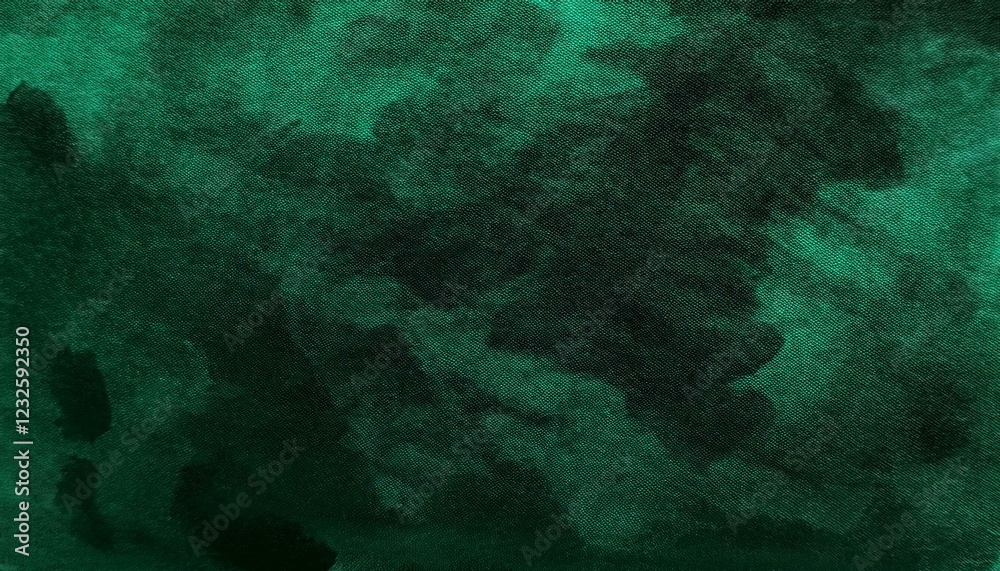 Naklejka premium Black emerald jade green abstract pattern watercolor background. Stain splash rough daub grain grunge. Dark shades. Water liquid fluid. Design. Template