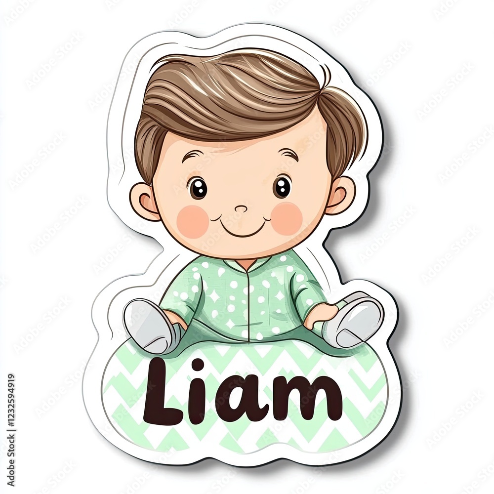 Cute sticker with the name Cute sticker with the name