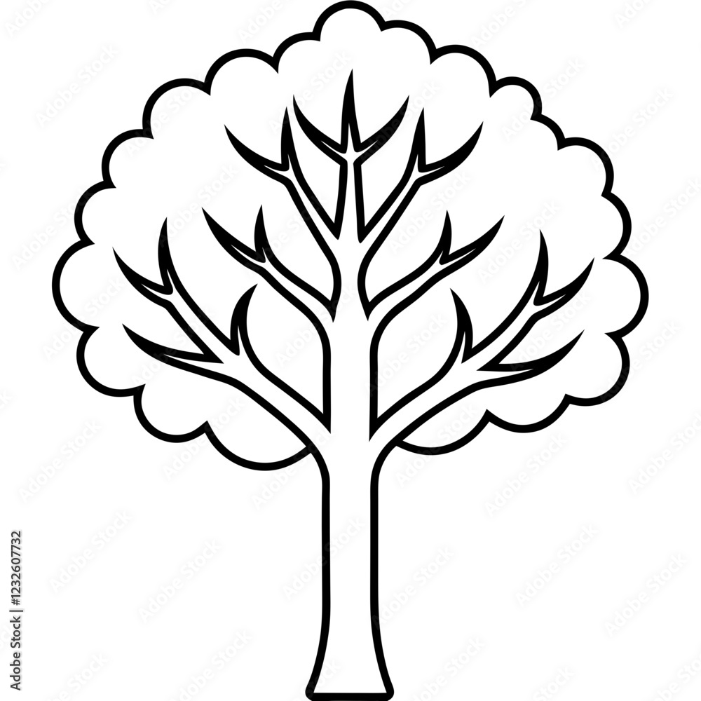 Minimal Tree Illustration with Vibrant Hues Minimal Tree Illustration with Vibrant Hues