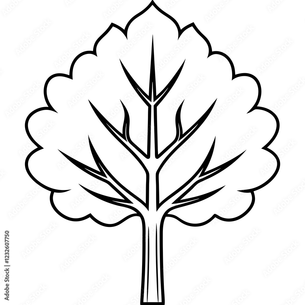 Minimal Tree Illustration with Vibrant Hues Minimal Tree Illustration with Vibrant Hues