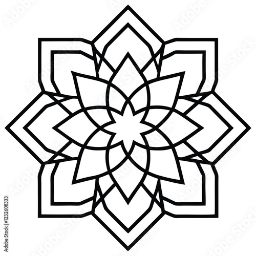 mandala line art vector 