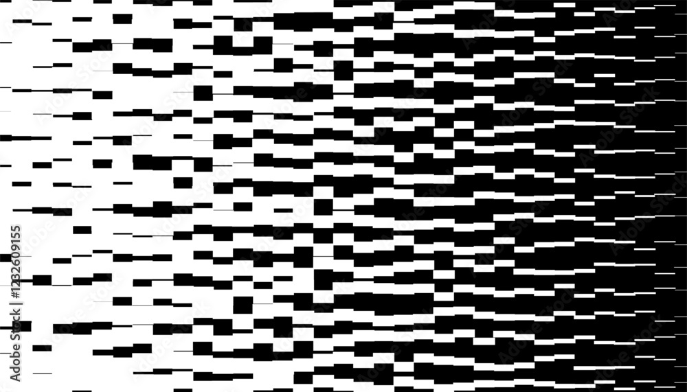 Black and white abstract and grunge transition pattern for sporty background and jersey design. Fully editable vector element. Vector Format Illustration 