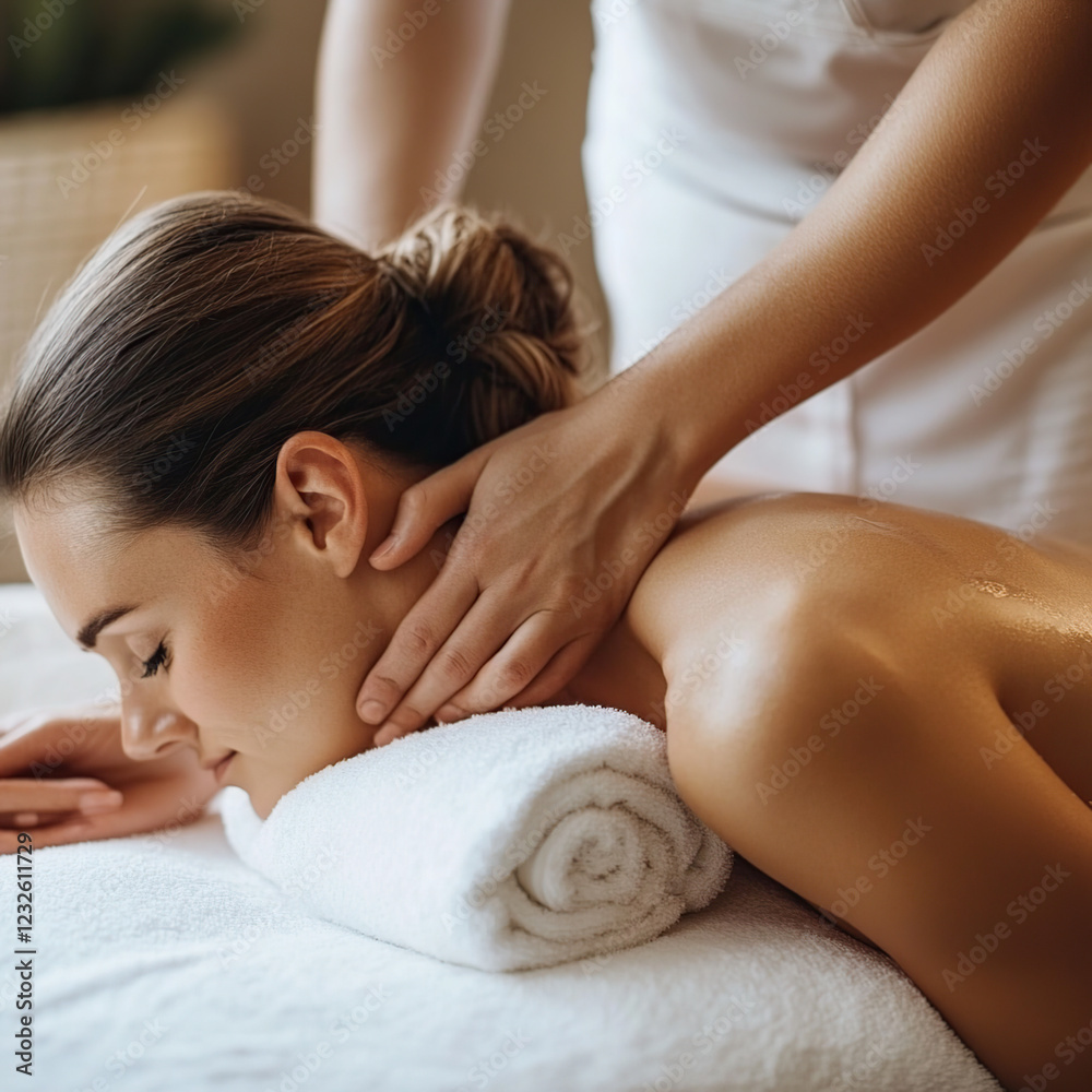 Relaxing Neck Massage in Spa. Body masssge Relaxing Neck Massage in Spa. Body masssge