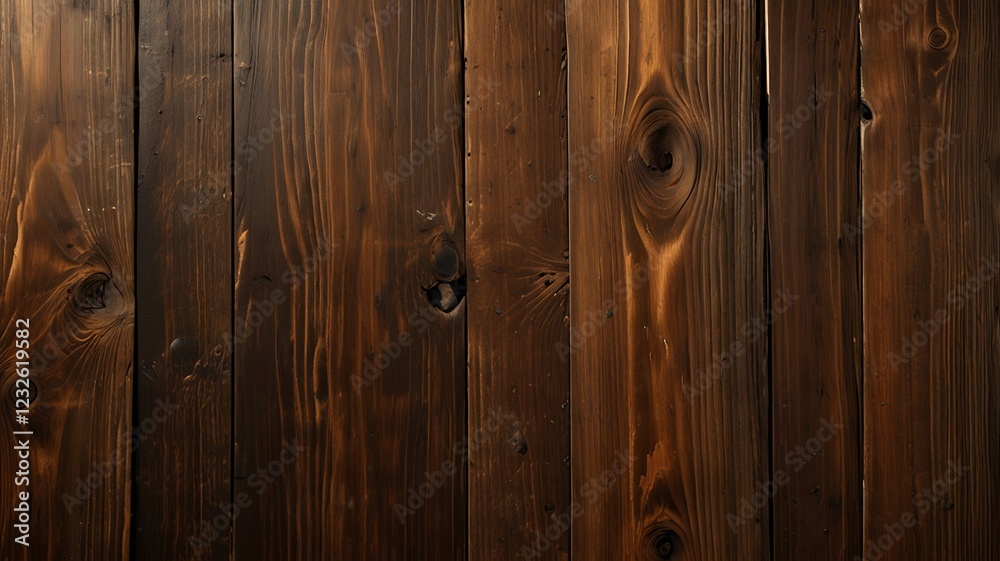 Obraz premium Dark Brown Wood Plank Texture Background Image