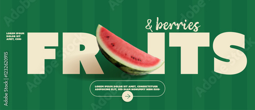 Vibrant Fruits and Berries Graphic Design