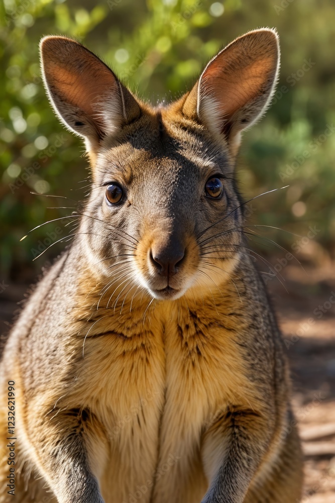 Fototapeta premium there is a close up of a kangaroo standing on its hind legs