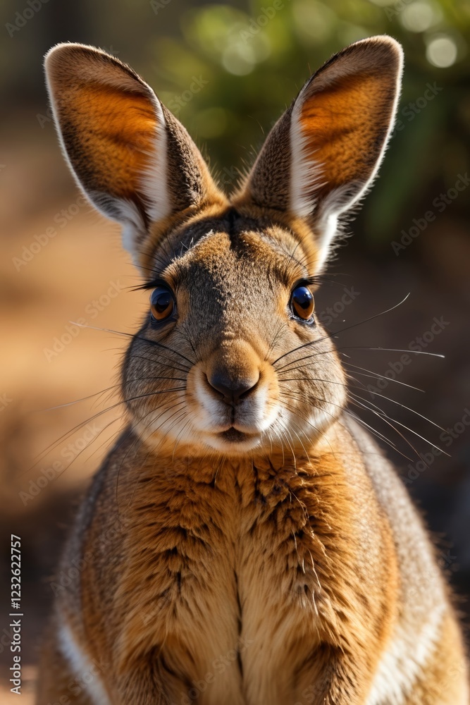 Fototapeta premium there is a close up of a rabbit with a very big ear