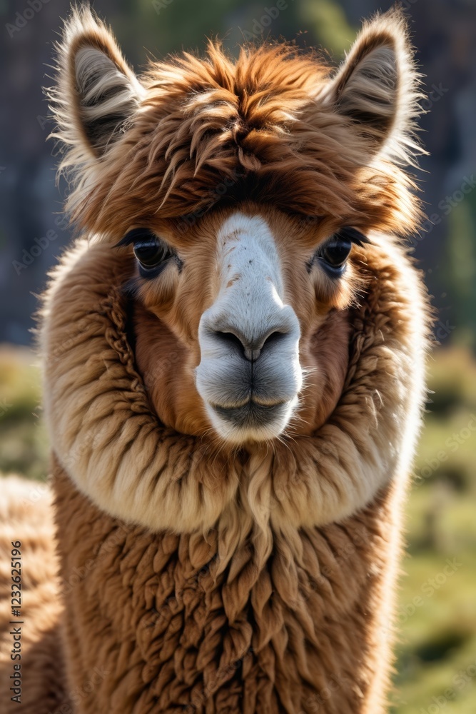 Obraz premium there is a close up of a llama with a very long hair