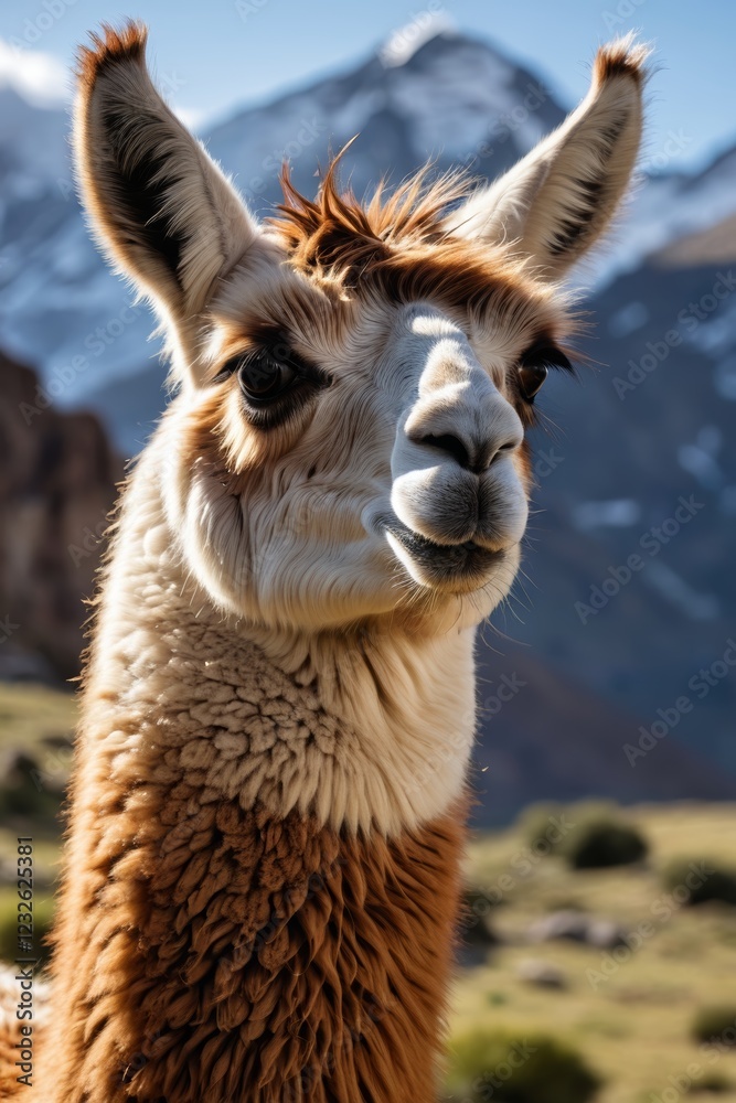 Obraz premium there is a llama that is standing in the grass